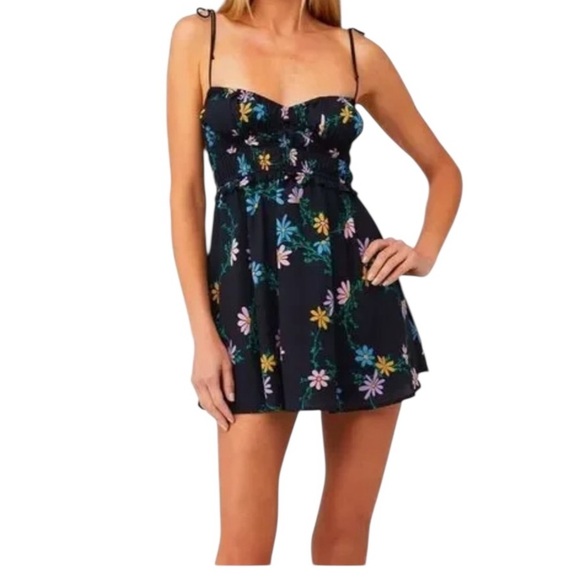 For Love & Lemons Lori Floral Mini Dress - Picture 1 of 5